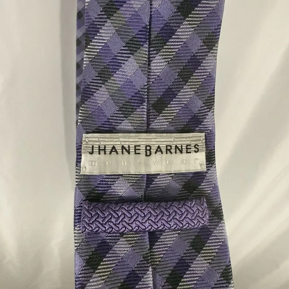 J Hane Barnes 100% Silk Tie Men's 60